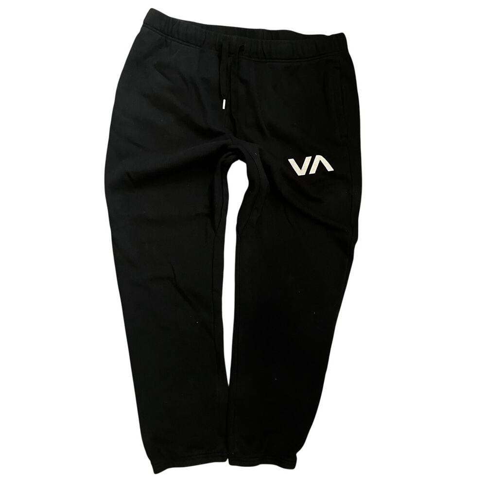 RVCA VA Sport Sweatpants XL Black Cotton Blend Joggers Skate Streetwear